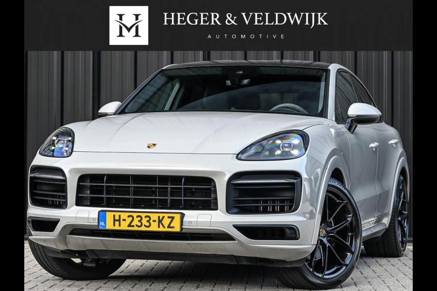 Porsche Cayenne Coupé 3.0 E-Hybrid | Sport Design | NL-Auto | Carbon Dak | Alcantara Hemel | Carbon Interieur | Luchtvering | Camera | Stuur- Stoelverwarming | Memory Seat | Soft Close | HIFI | Trekhaak |