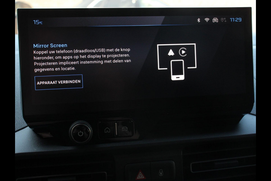 Peugeot Partner 1.5 BlueHDi 130PK L2 Automaat Navigatie Apple Carplay trekhaak Cruise Control Airco