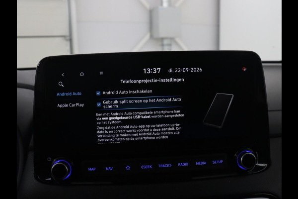 Hyundai Kona 1.6 GDI HEV Premium | Apple Carplay | LED | Stoelverwarming | KRELL Sound | Leder | Stuur/stoel verwarming | Camera | Park assist |