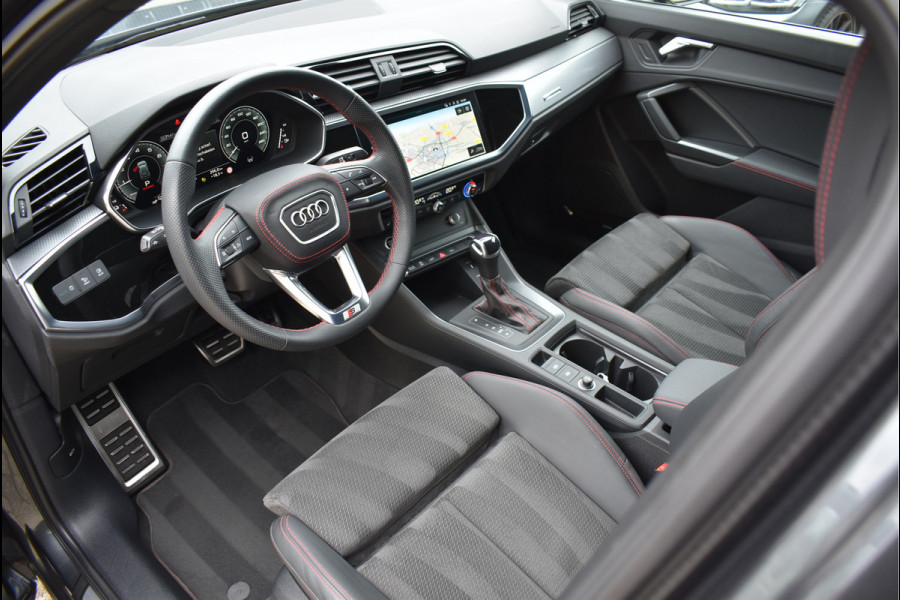 Audi Q3 45 TFSI e S-Line 245 Pk SOH 94% Rood Stiksel Leder Matrix Navi Keyless Sonos Camera ACC 20 Inch