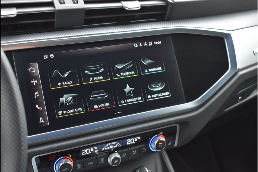 Audi Q3 45 TFSI e S-Line 245 Pk SOH 94% Rood Stiksel Leder Matrix Navi Keyless Sonos Camera ACC 20 Inch