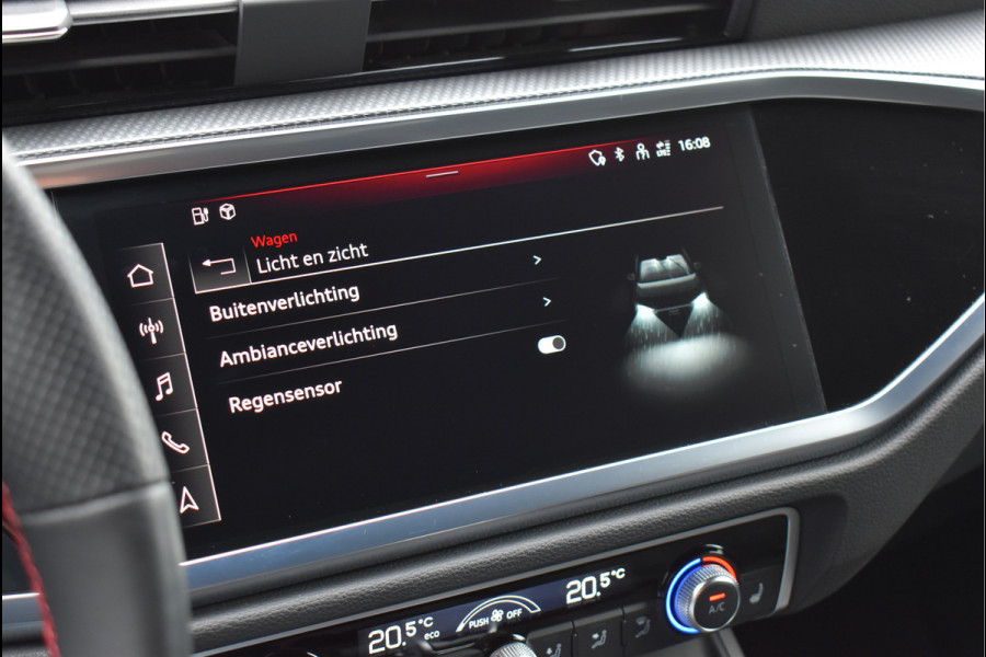 Audi Q3 45 TFSI e S-Line 245 Pk SOH 94% Rood Stiksel Leder Matrix Navi Keyless Sonos Camera ACC 20 Inch