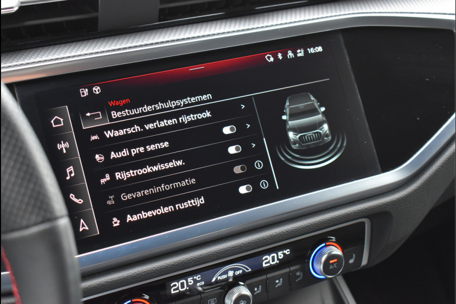 Audi Q3 45 TFSI e S-Line 245 Pk SOH 94% Rood Stiksel Leder Matrix Navi Keyless Sonos Camera ACC 20 Inch