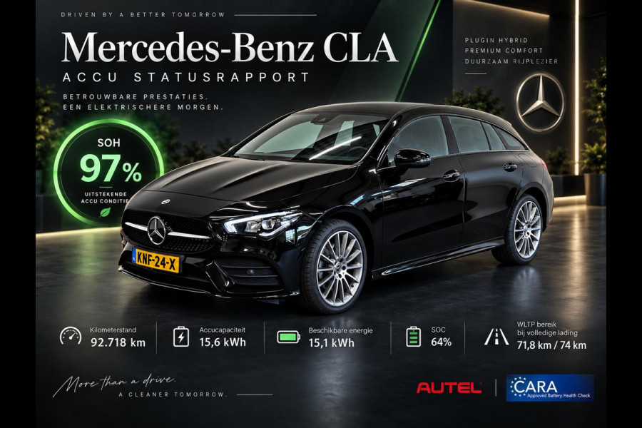 Mercedes-Benz CLA-Klasse Shooting Brake 250 e AMG Limited PHEV SoH 97%  AMG  Leder Alcantara Camera Navigatie Apple CarPlay Stoelverwarming Sfeerverlichting Elektrische achterklep Wireless charging