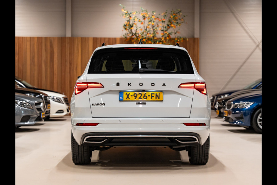 Škoda Karoq 1.5 TSI DSG ACT Sportline, Facelift, Pano, ACC, Apple Carplay, Cam, PDC, Ambiënte Light, Clima, Voll Onderhouden