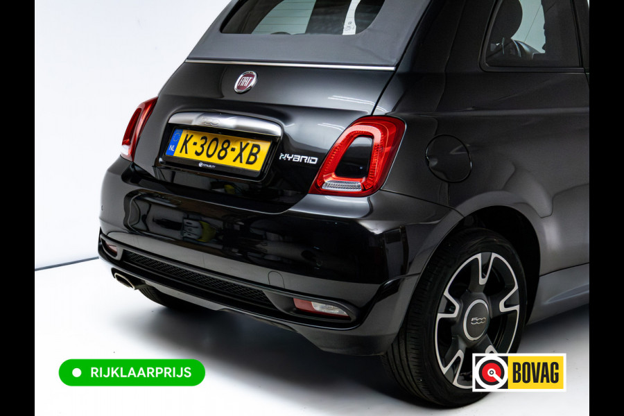 Fiat 500C 1.0 Hybrid Rockstar | Beats audio | Climate control | Cruise | Electrische cabrio kap | Apple Carplay, Android auto | PDC achter, Electrische ramen voor