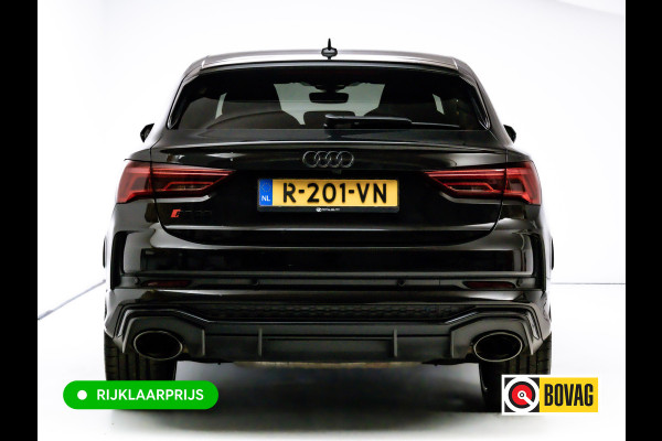 Audi RS Q3 Sportback RSQ3 2.5 TFSI Quattro | Ruitjesleer | Panoramadak | Adaptive cruise | Wegklapbare trekhaak | Sonos | Navigatie El.verstelbare stoelen met stoelverwarming, Carplay/Android auto, 360 camera, Electrische achterklep