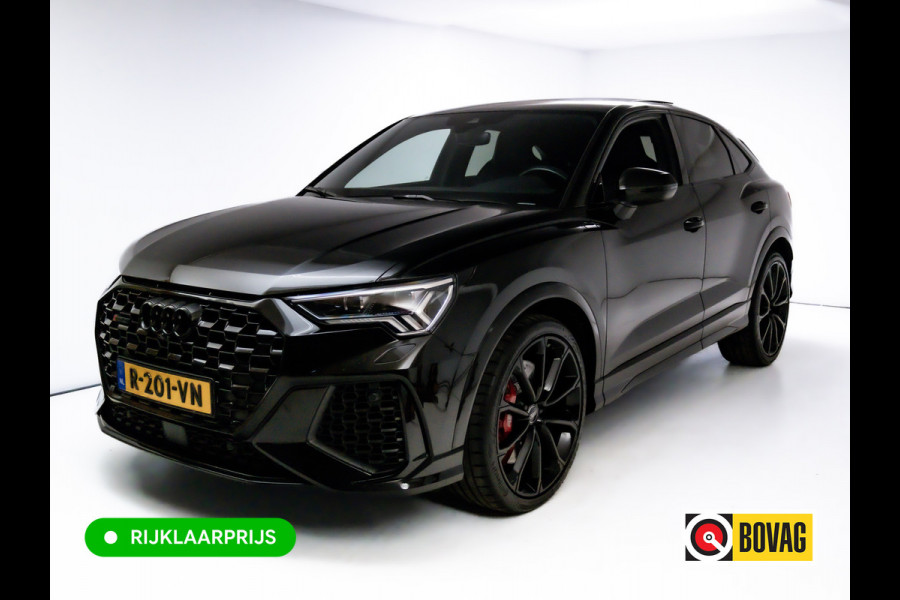 Audi RS Q3 Sportback RSQ3 2.5 TFSI Quattro | Ruitjesleer | Panoramadak | Adaptive cruise | Wegklapbare trekhaak | Sonos | Navigatie El.verstelbare stoelen met stoelverwarming, Carplay/Android auto, 360 camera, Electrische achterklep