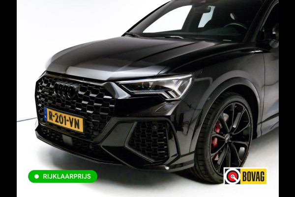 Audi RS Q3 Sportback RSQ3 2.5 TFSI Quattro | Ruitjesleer | Panoramadak | Adaptive cruise | Wegklapbare trekhaak | Sonos | Navigatie El.verstelbare stoelen met stoelverwarming, Carplay/Android auto, 360 camera, Electrische achterklep