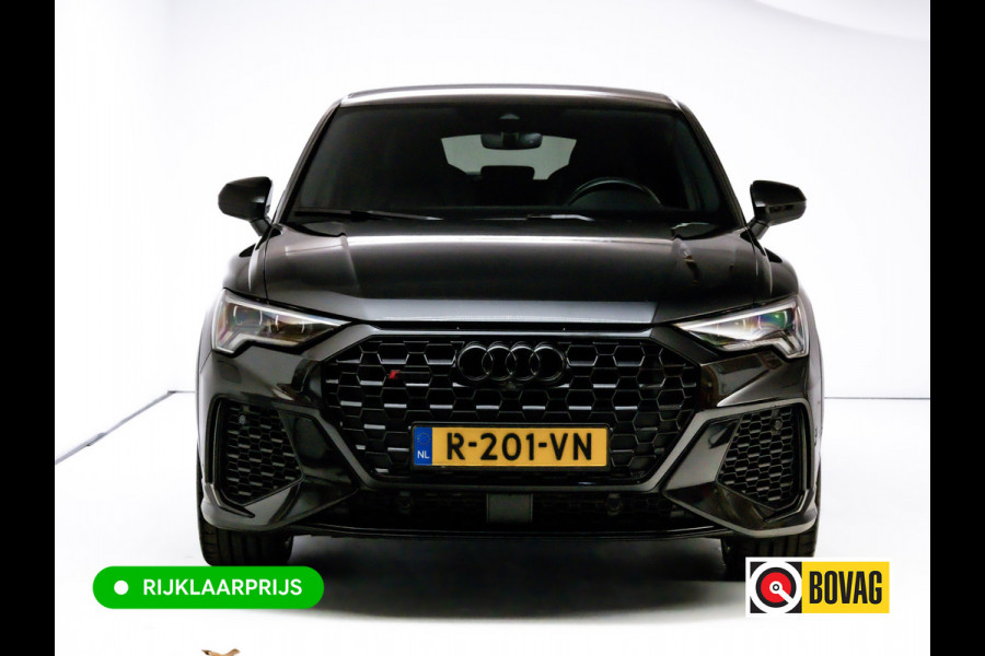 Audi RS Q3 Sportback RSQ3 2.5 TFSI Quattro | Ruitjesleer | Panoramadak | Adaptive cruise | Wegklapbare trekhaak | Sonos | Navigatie El.verstelbare stoelen met stoelverwarming, Carplay/Android auto, 360 camera, Electrische achterklep