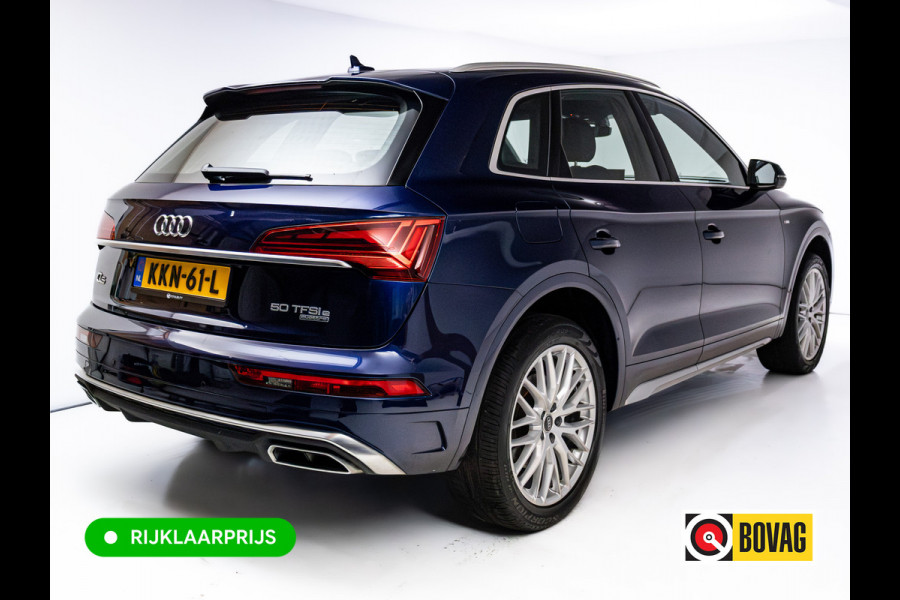 Audi Q5 50 TFSI e Quattro S-Line | Panoramadak | Adaptive cruise | El. achterklep | Stoelverwarming | App-connect | Matrix led, Aut. groot licht, 3-zone climate control, 20 inch