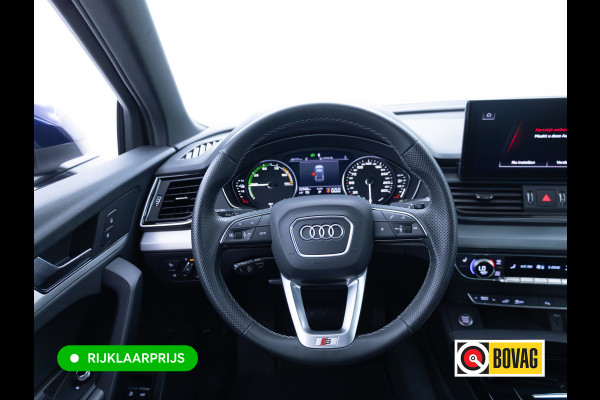 Audi Q5 50 TFSI e Quattro S-Line | Panoramadak | Adaptive cruise | El. achterklep | Stoelverwarming | App-connect | Matrix led, Aut. groot licht, 3-zone climate control, 20 inch
