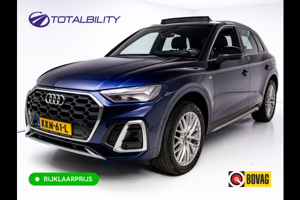 Audi Q5 50 TFSI e Quattro S-Line | Panoramadak | Adaptive cruise | El. achterklep | Stoelverwarming | App-connect | Matrix led, Aut. groot licht, 3-zone climate control, 20 inch