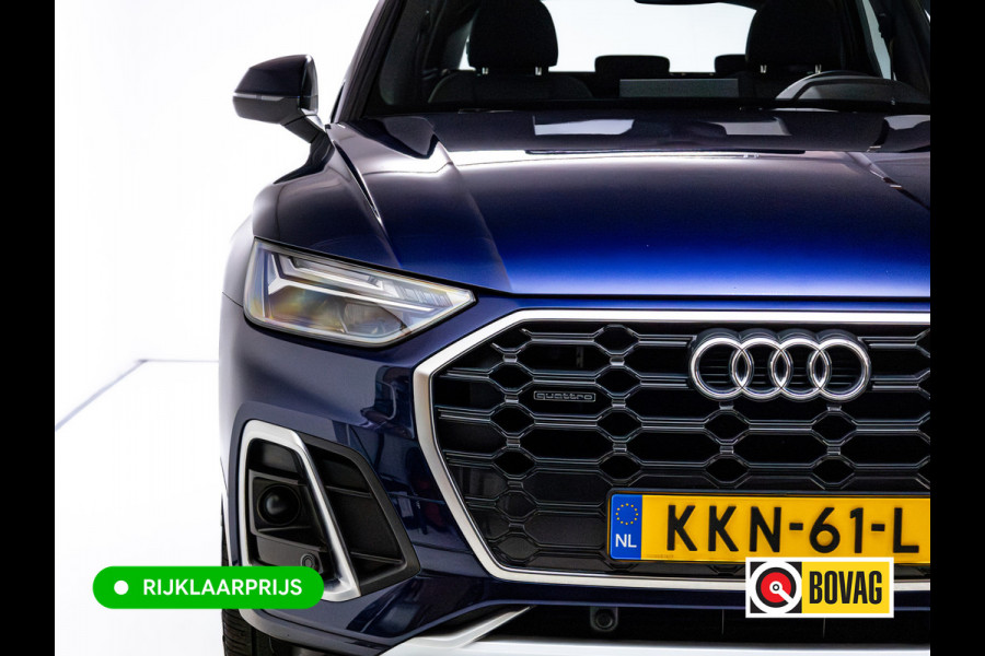 Audi Q5 50 TFSI e Quattro S-Line | Panoramadak | Adaptive cruise | El. achterklep | Stoelverwarming | App-connect | Matrix led, Aut. groot licht, 3-zone climate control, 20 inch