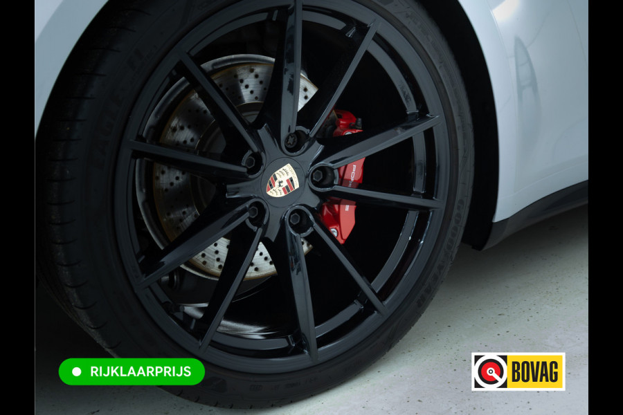 Porsche 911 Cabrio 3.0 Carrera S 451 PK | Sportdesign zwart | Sportuitlaat | Sport Chrono | Stoel verw. & ventilatie | Porsche approved gara Stuurbekr. plus, PASM, PTV Plus, Kl. 3 & 5 alarm, Sportstoelen plus, Ambienteverl., Leer pakket, Ijsgrijs metallic