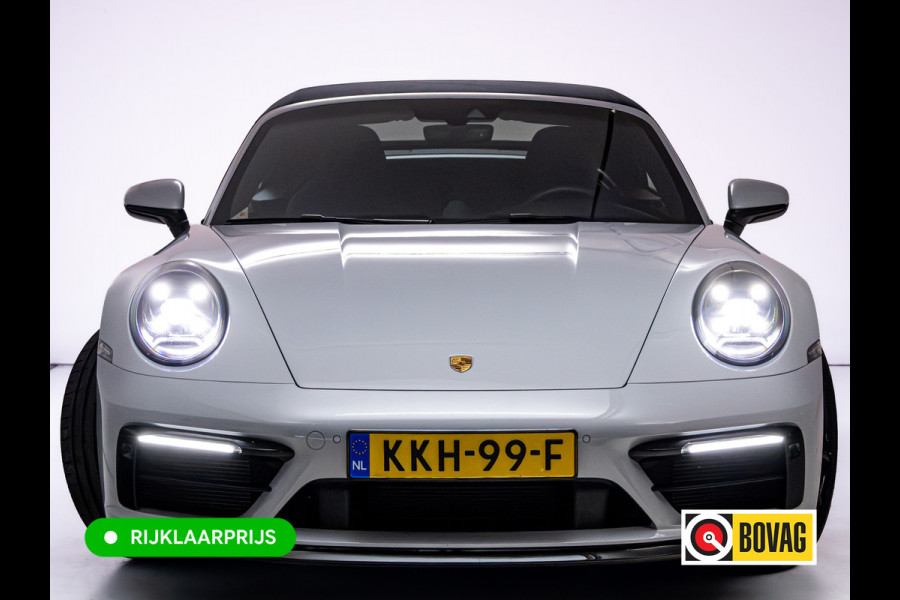 Porsche 911 Cabrio 3.0 Carrera S 451 PK | Sportdesign zwart | Sportuitlaat | Sport Chrono | Stoel verw. & ventilatie | Porsche approved gara Stuurbekr. plus, PASM, PTV Plus, Kl. 3 & 5 alarm, Sportstoelen plus, Ambienteverl., Leer pakket, Ijsgrijs metallic