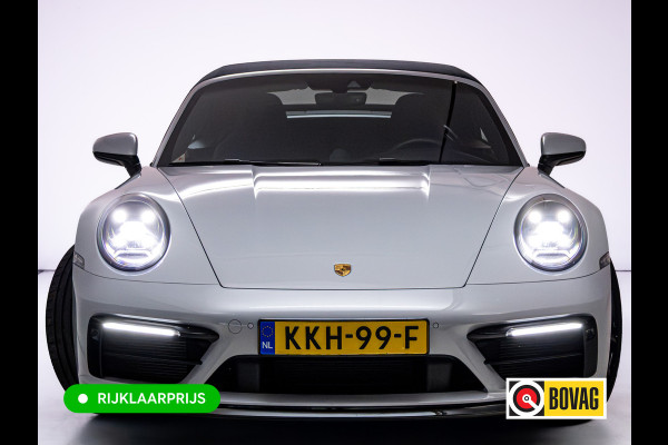 Porsche 911 Cabrio 3.0 Carrera S 451 PK | Sportdesign zwart | Sportuitlaat | Sport Chrono | Stoel verw. & ventilatie | Porsche approved gara Stuurbekr. plus, PASM, PTV Plus, Kl. 3 & 5 alarm, Sportstoelen plus, Ambienteverl., Leer pakket, Ijsgrijs metallic