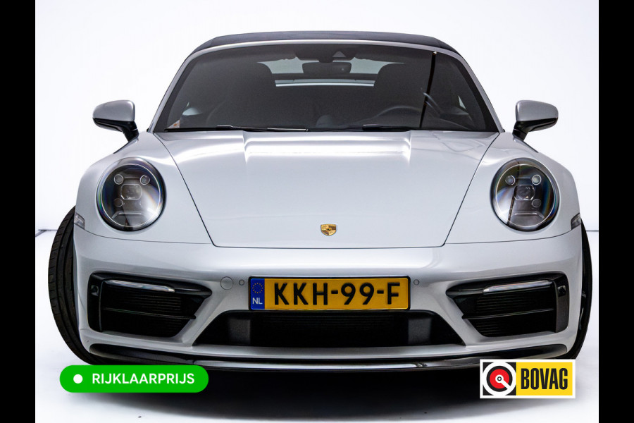 Porsche 911 Cabrio 3.0 Carrera S 451 PK | Sportdesign zwart | Sportuitlaat | Sport Chrono | Stoel verw. & ventilatie | Porsche approved gara Stuurbekr. plus, PASM, PTV Plus, Kl. 3 & 5 alarm, Sportstoelen plus, Ambienteverl., Leer pakket, Ijsgrijs metallic