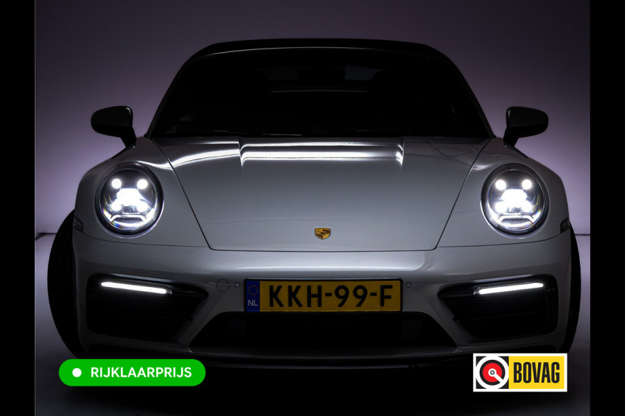 Porsche 911 Cabrio 3.0 Carrera S 451 PK | Sportdesign zwart | Sportuitlaat | Sport Chrono | Stoel verw. & ventilatie | Porsche approved gara Stuurbekr. plus, PASM, PTV Plus, Kl. 3 & 5 alarm, Sportstoelen plus, Ambienteverl., Leer pakket, Ijsgrijs metallic