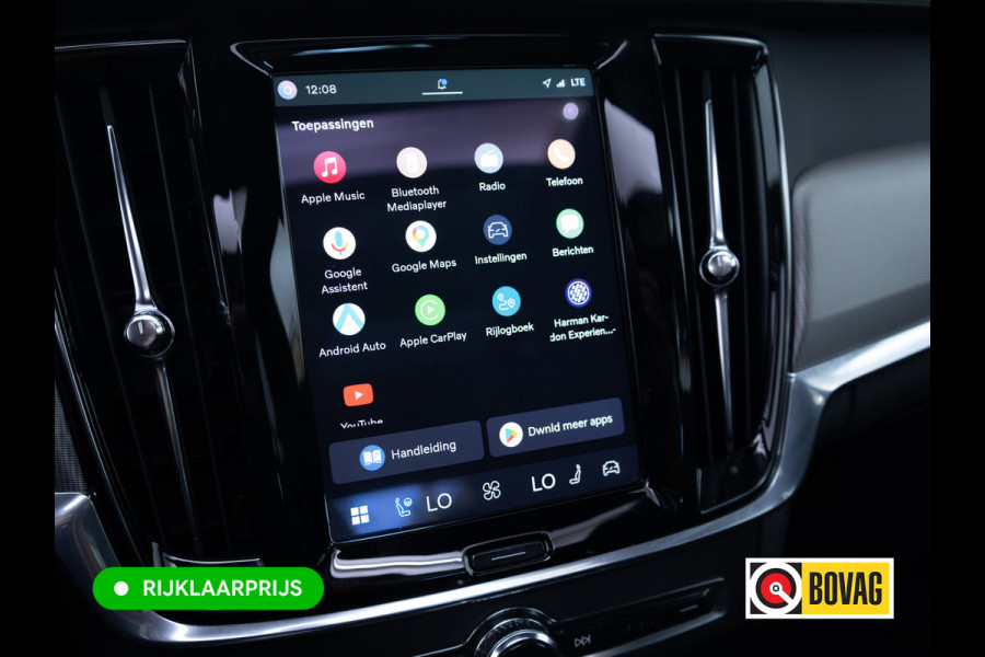 Volvo V90 2.0 T6 AWD R-Design | Pano | Trekhaak | Headup | Harman Kardon | Pilot assist | Stoel- & Stuurverwarming | 19"LMV, Extra getint glas, 1/2 leer/alcantara, PDC + Camera, Apple Carplay, Elec. achterklep