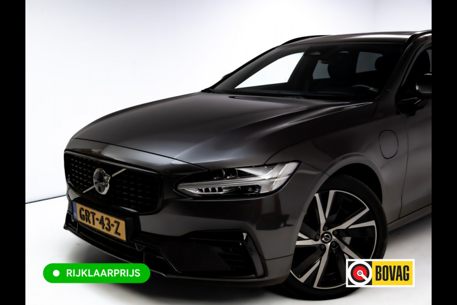 Volvo V90 2.0 T6 AWD R-Design | Pano | Trekhaak | Headup | Harman Kardon | Pilot assist | Stoel- & Stuurverwarming | 19"LMV, Extra getint glas, 1/2 leer/alcantara, PDC + Camera, Apple Carplay, Elec. achterklep