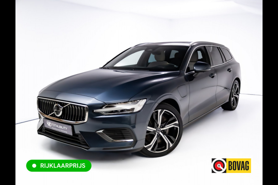 Volvo V60 2.0 T8 Plug-in hybrid AWD Ultimate Bright | Bowers & Wilkins | Panorama dak | Trekhaak | Stoel- Stuur en achterbankverw. | Head-up, Pilot assist, Elec. achterklep, 360 Camera, Electrische stoelen met geheugen