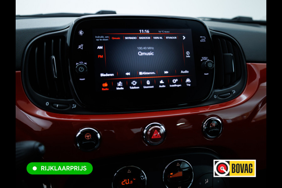 Fiat 500C 1.0 Hybrid Launch Edition | Cruise | Apple Carplay, Android auto | Climate control | All season banden | Electrische kap, PDC achter