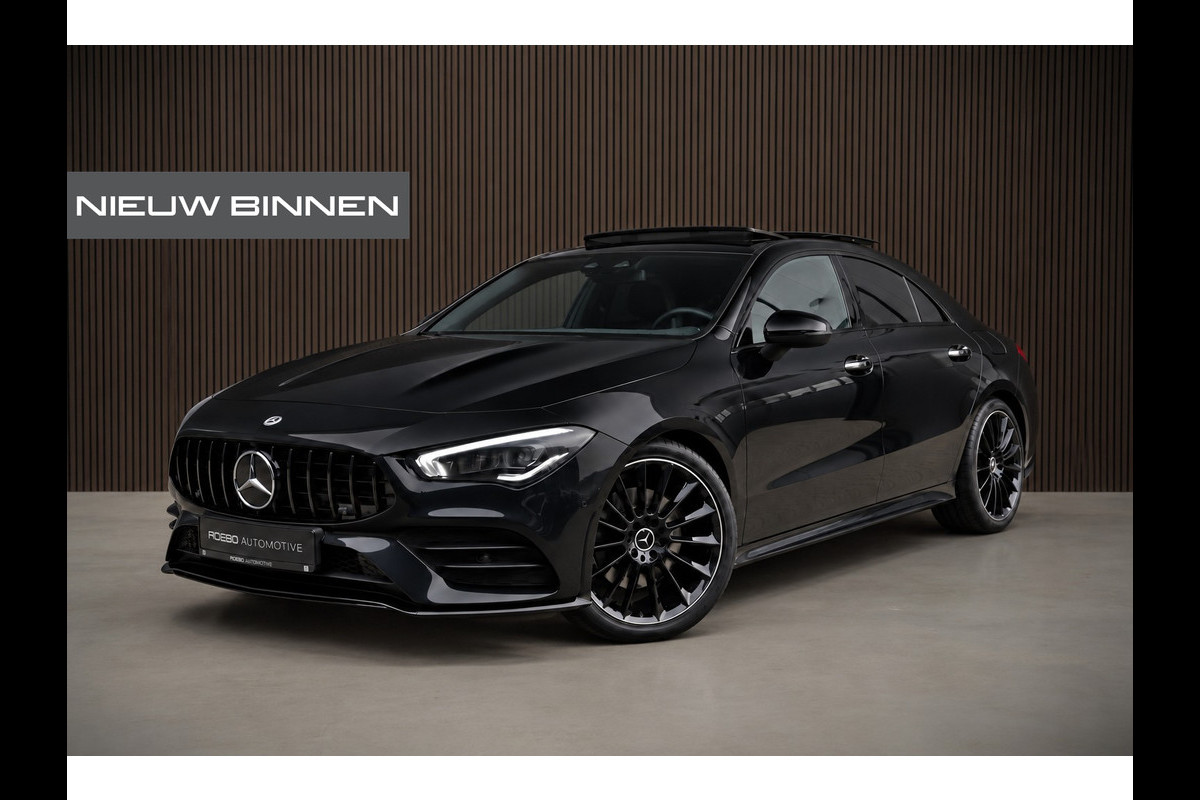 Mercedes-Benz CLA-Klasse 180 Business Solution AMG | Panoramadak | Camera | Dodehoekdetectie | Keyless | Midline Sound | Stoelverwarming | Ambiance Verlichting | Navigatie | LED | Cruise Control |