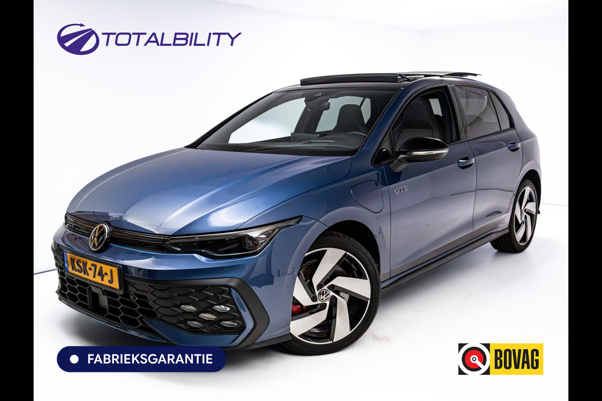 Volkswagen Golf 1.5 eHybrid GTE 272PK | Pano | Leer | Stoelkoeling | Stoel-Stuurverwarming | Elec. trekhaak | Travel assist | IQ-Drive | IQ-Led | Black-style | Memorystoel | Adaptive Cruise | Head-Up | Keyless | Sfeerverlichting | DCC |