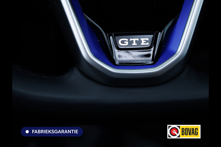 Volkswagen Golf 1.5 eHybrid GTE 272PK | Pano | Leer | Stoelkoeling | Stoel-Stuurverwarming | Elec. trekhaak | Travel assist | IQ-Drive | IQ-Led | Black-style | Memorystoel | Adaptive Cruise | Head-Up | Keyless | Sfeerverlichting | DCC |
