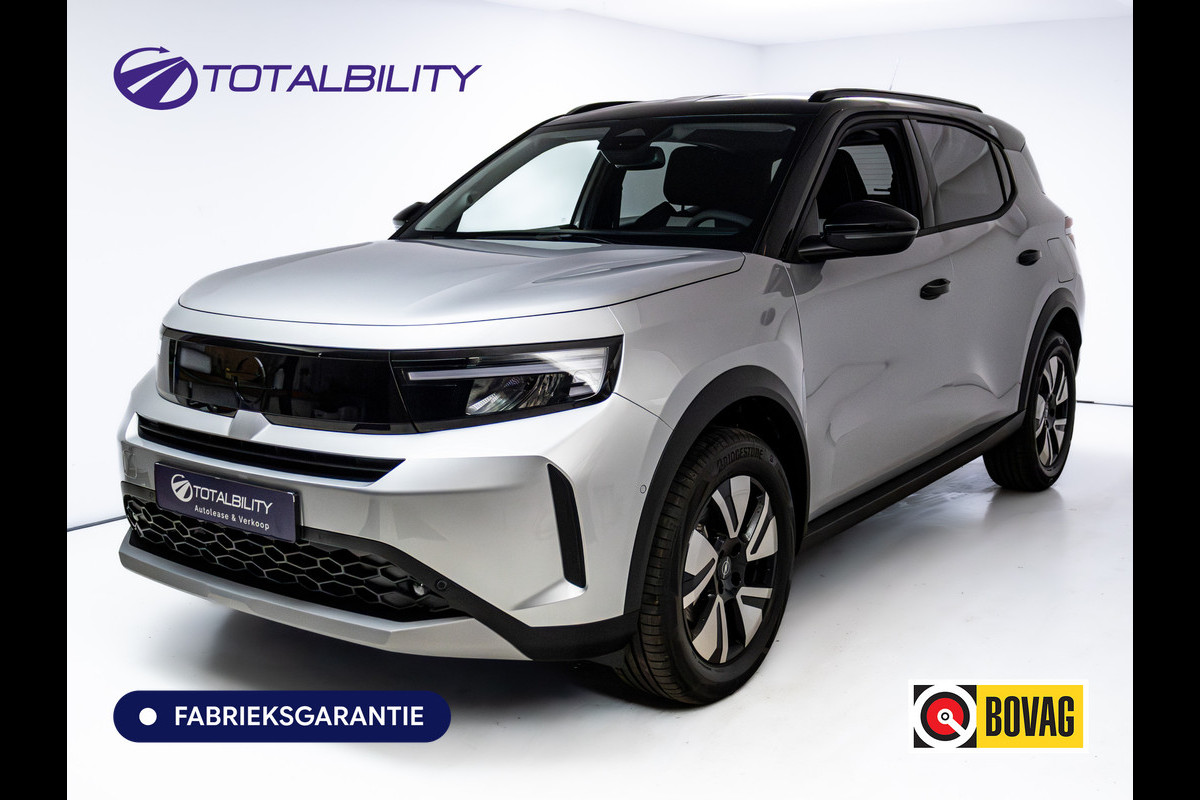 Opel Frontera 1.2 Turbo Hybrid GS 7 persoons | Stoel-, Stuur- & voorruitverwarming | Camera | Apple Carplay | Navigatie | Cruise | PDC V+A, Extra getint glas achter, derde zitrij, Nieuwe auto, tot 8 jaar garantie, 7 stuks Frontera op voorraad!
