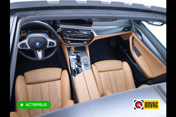 BMW 5 Serie BMW 545e xDrive M-Sport 394PK | 6-CIL. | SCHUIFDAK | TREKHAAK | 360° | ACC | STOEL- & STUURVERW | Adaptieve Cruise, Lederen bekleding, Comfortstoelen, Electrische verstelbare voorstoelen