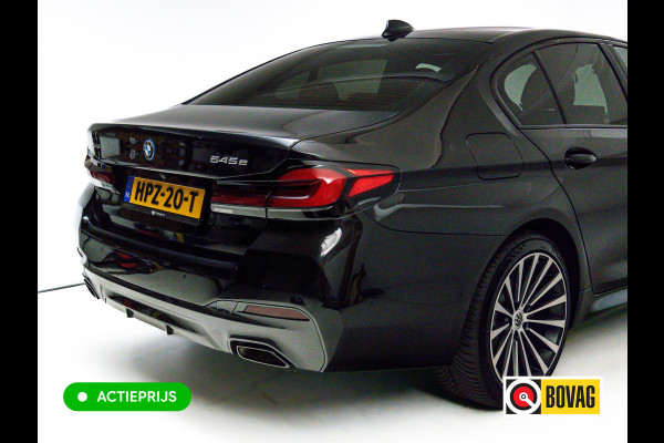 BMW 5 Serie BMW 545e xDrive M-Sport 394PK | 6-CIL. | SCHUIFDAK | TREKHAAK | 360° | ACC | STOEL- & STUURVERW | Adaptieve Cruise, Lederen bekleding, Comfortstoelen, Electrische verstelbare voorstoelen