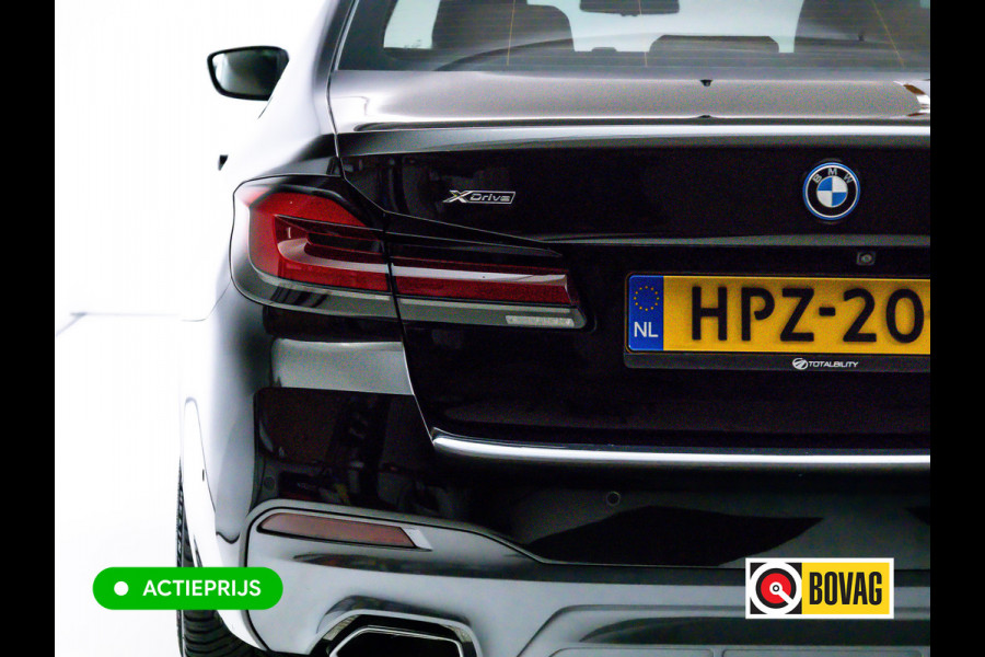 BMW 5 Serie BMW 545e xDrive M-Sport 394PK | 6-CIL. | SCHUIFDAK | TREKHAAK | 360° | ACC | STOEL- & STUURVERW | Adaptieve Cruise, Lederen bekleding, Comfortstoelen, Electrische verstelbare voorstoelen