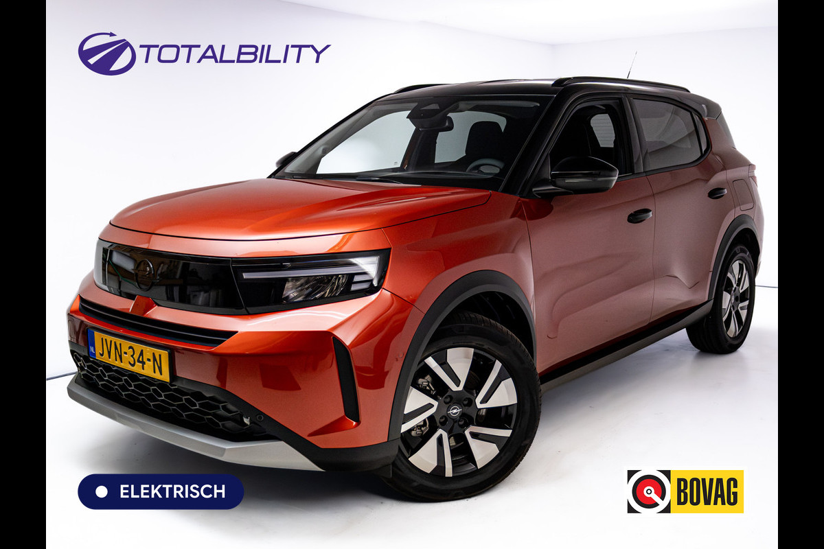 Opel Frontera Electric GS 44 kWh | Stoel- Stuur- & voorruitverw. | Camera | PDC V+A | Cruise | Rijklaarprijs, tot 8 jaar garantie! | Two Tone, 17" LMV, Navigatie, Dode hoek detectie, Carplay, Technologie GS pakket, NL auto