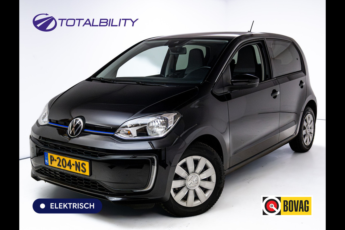 Volkswagen e-Up! e-up! | Stoelverwarming | Voorruit verw. | Cruise control | Camera | Extra getint glas achter | PDC achter | Climate control, All season banden, Snellader, DAB, Black pearl metallic, Rijklaarprijs!