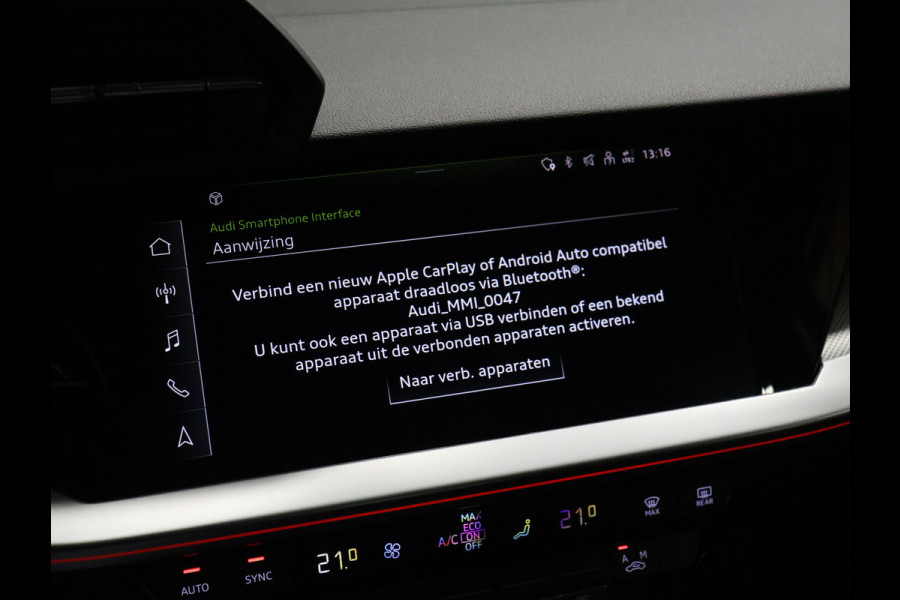 Audi A3 Sportback 35 TFSI Advanced edition [TREKHAAK AFNEEMBAAR, APPLE CARPLAY, ANDROID, ADAPTIVE CRUISE CONTROL, DIGITAL DASH, PDC V+A, ELEKTRISCHE ACHTERKLEP, NAVIGATIE, BLUETOOTH, LED, NIEUWSTAAT]