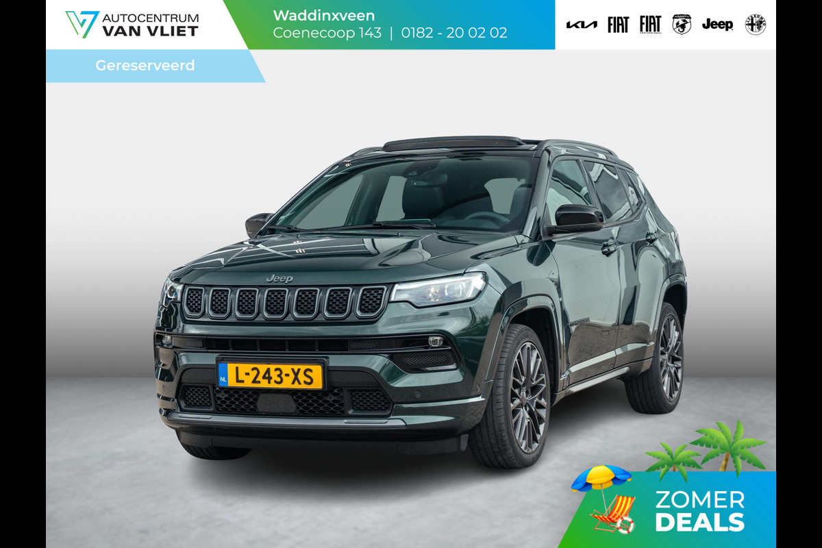 Jeep Compass 1.3 Turbo 150pk Automaat S | Leer |19" LM Velgen |Schuif- kanteldak | Unieke kleur |