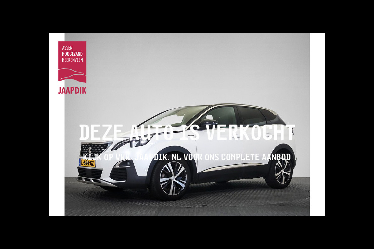 Peugeot 3008 BWJ 2018 | 1.6T 165PK GT Line AUTOMAAT | CLIMA | NAVI | LEDER/STOF | STOELVERW | TWO TONE | CARPLAY | PDC 2X | 18'' LMV