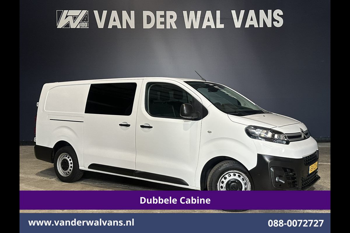 Citroën Jumpy 2.0 BlueHDI 123pk L3H1 Dubbele Cabine Euro6 Airco | 6-Zits | 2x Zijdeur | Camera | Navigatie | Apple Carplay Android Auto, Cruisecontrol, Parkeersensoren, 2500kg Trekhaak