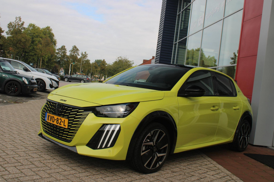 Peugeot 208 1.2 Hybrid 145PK AUTOMAAT GT | PANORAMA DAK | ADAPTIVE CRUISE CONTROL | KEYLESS ENTRY/START | LICHTMETALEN VELGEN 17" | ACHTERUITRIJ CAMERA | FULL LED KOPLAMPEN | PARKEERSENSOREN VOOR + ACHTER | DAB+ RADIO | NAVIGATIE | SFEER VERLICHTING | DRAADLOZE TELEFOONLADER |