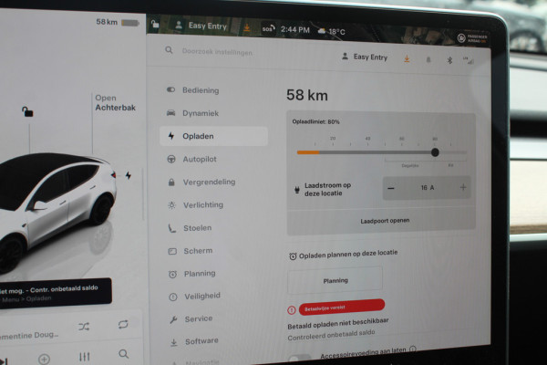 Tesla Model Y Long Range AWD 75 kWh / SoH 90,9% / Trekhaak / Autopilot / Panoramadak / Camera / 20'' / Keyless / Leder / Dodehoek / Navigatie / Stoelverwarming