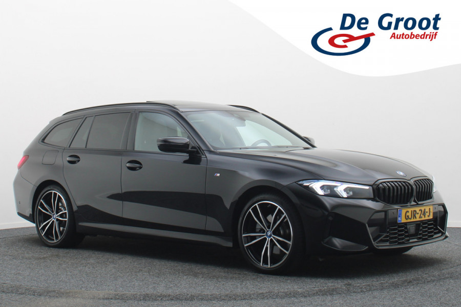 BMW 3 Serie Touring 320e Leer, Panoramadak, ACC, Camera, Verwarmd Stuurwiel, LED, Apple Carplay, 19''