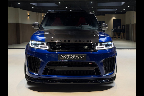 Land Rover Range Rover Sport 5.0 V8 SC SVR|pano|360|Merdian|HUD|Alcantara hemel|Carbon|Stoelverkoeling|Maxton|