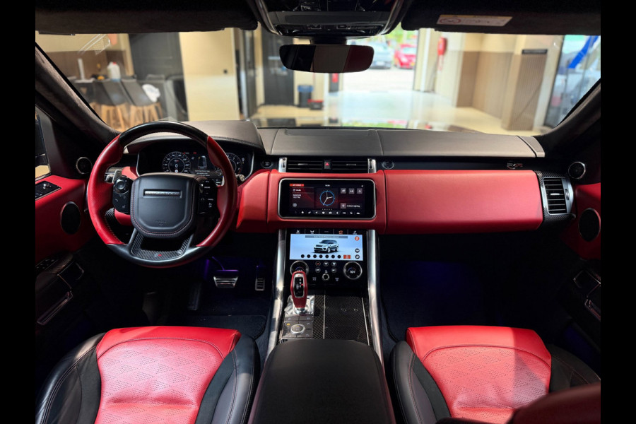 Land Rover Range Rover Sport 5.0 V8 SC SVR|pano|360|Merdian|HUD|Alcantara hemel|Carbon|Stoelverkoeling|Maxton|