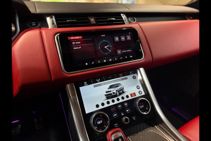 Land Rover Range Rover Sport 5.0 V8 SC SVR|pano|360|Merdian|HUD|Alcantara hemel|Carbon|Stoelverkoeling|Maxton|