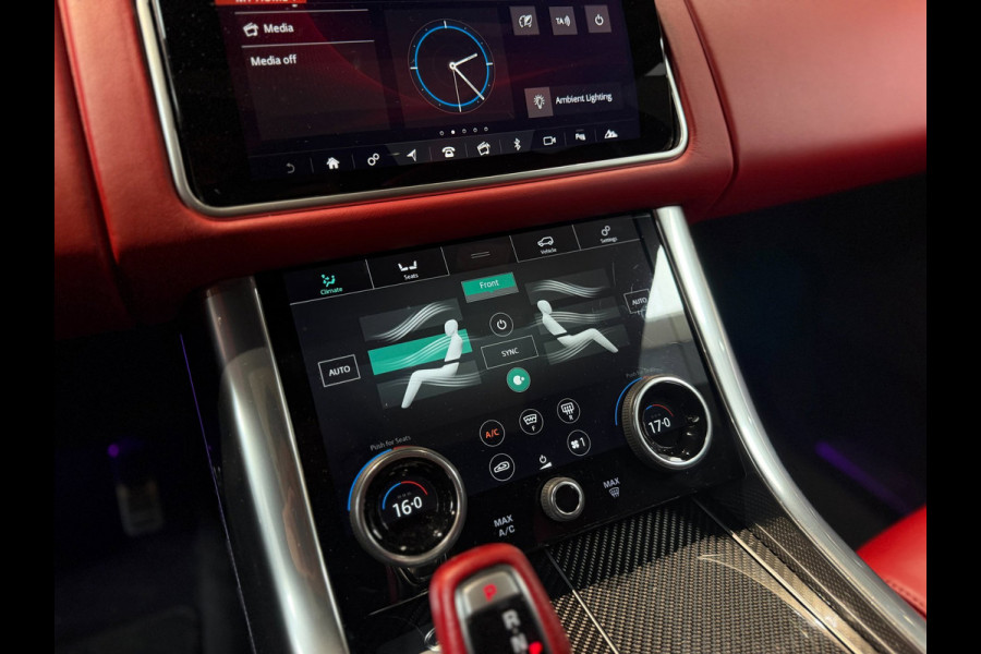 Land Rover Range Rover Sport 5.0 V8 SC SVR|pano|360|Merdian|HUD|Alcantara hemel|Carbon|Stoelverkoeling|Maxton|