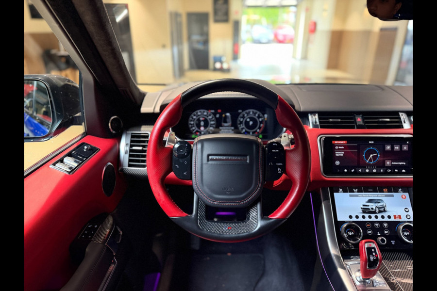 Land Rover Range Rover Sport 5.0 V8 SC SVR|pano|360|Merdian|HUD|Alcantara hemel|Carbon|Stoelverkoeling|Maxton|