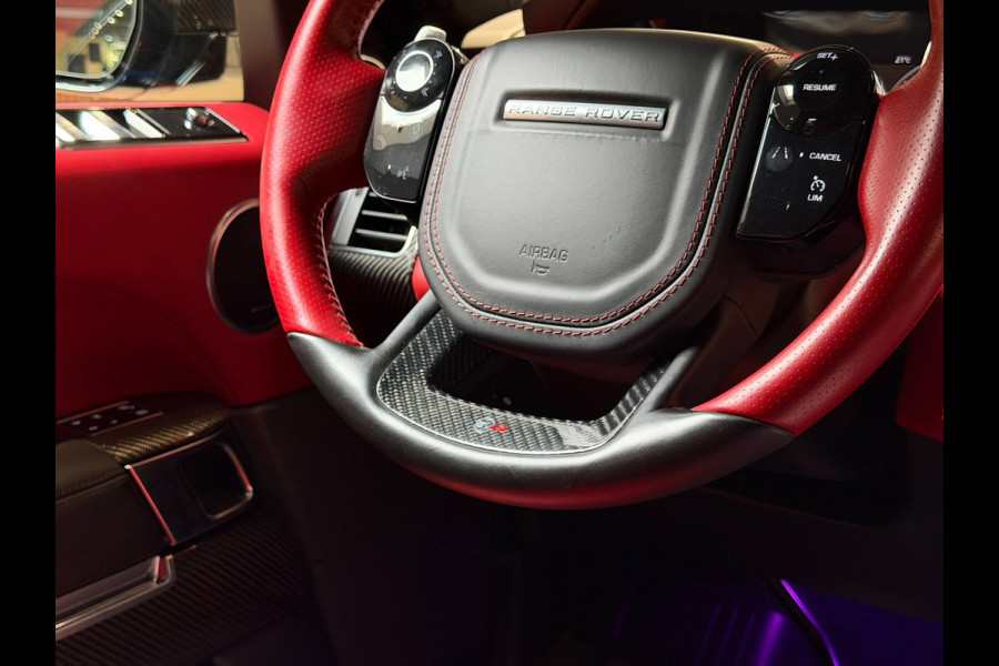 Land Rover Range Rover Sport 5.0 V8 SC SVR|pano|360|Merdian|HUD|Alcantara hemel|Carbon|Stoelverkoeling|Maxton|