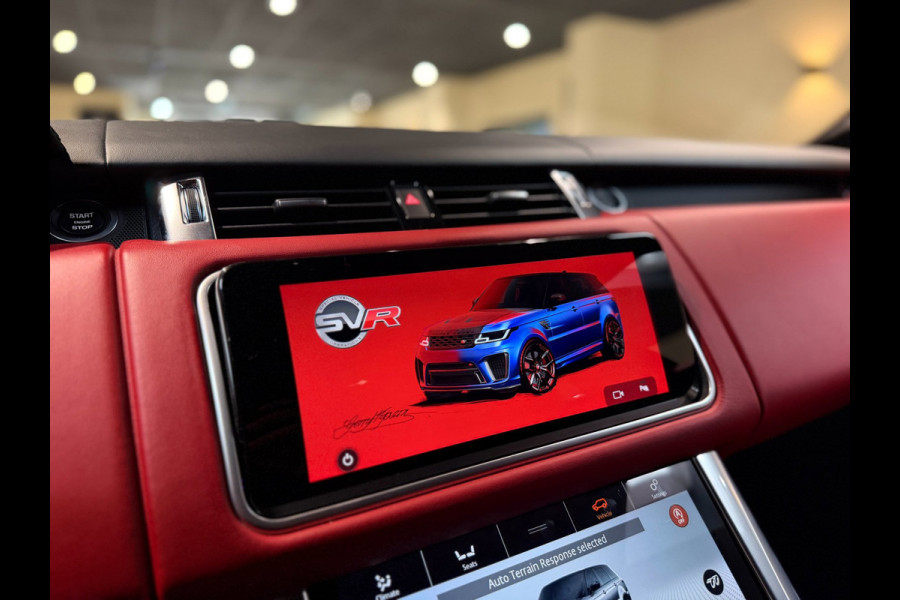 Land Rover Range Rover Sport 5.0 V8 SC SVR|pano|360|Merdian|HUD|Alcantara hemel|Carbon|Stoelverkoeling|Maxton|